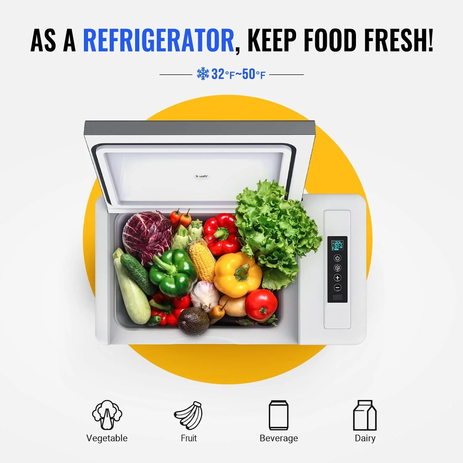 BougeRV 12V 23 Quart Portable Fridge For Travel - Image 3