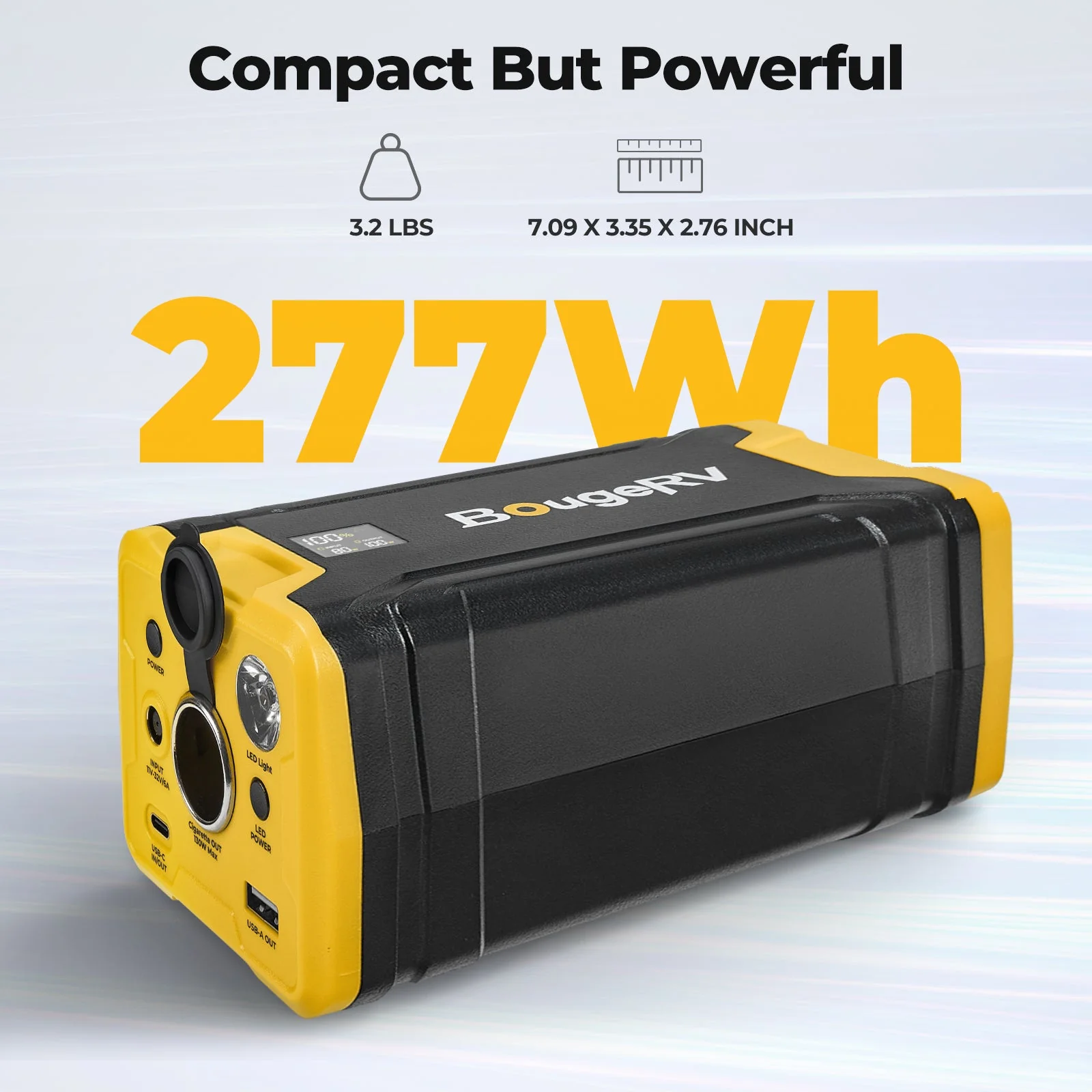 BougeRV 277 WH Portable Power Station for Fridge - Image 3
